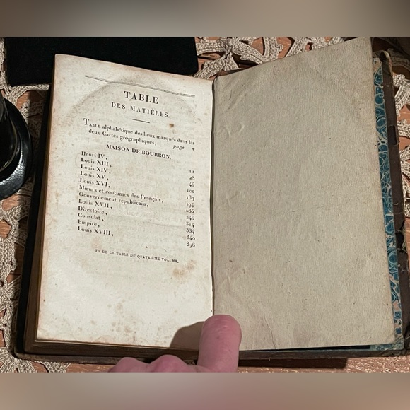 RARE 1825 French Book Histoire History w/Fantastic PULL OUT MAP Cours D’histoire - Picture 10 of 16